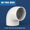 Pearwow PVC Vent Termination Cap, 1 Pcs Roof Vent Cap