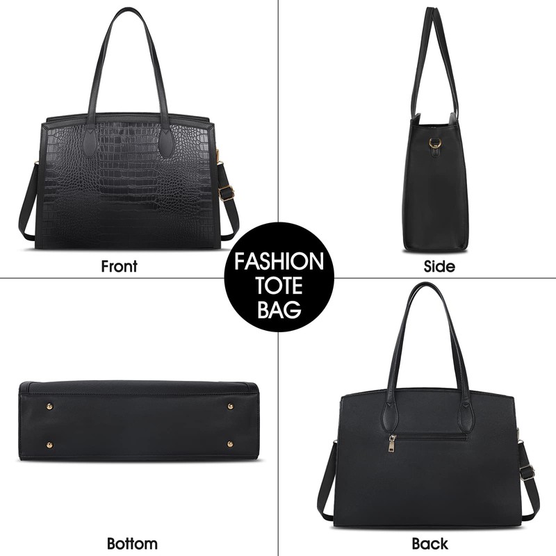 Laptop Bag for Women 15.6 Inch Laptop Tote Bags PU