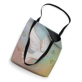 Graceful Peace Dove/pastel/olive branches Tote Bag