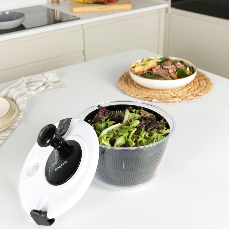 Salter BW12003EU7 Salad Spinner – 3.5 Litre, Wash, Dry, Serve,