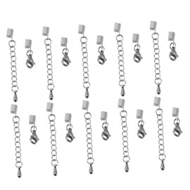 HOMSFOU Lobster Clasps for DIY Jewellery, Durable Chain Connectors for Leather Bands, Bracelets and Clips, Pack of 10