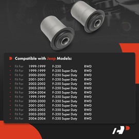 A-Premium 2 x Front Control Arm Bushing/Radius Arm Bushing, Compatible with Ford F-250 F250 1999, F-250 F-350 Super Duty 1999-2004, RWD Model Only