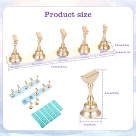 QFGasre 2 Set Nail Holder for Painting Nails, Solid Acrylic Nail Stands for Press on Nails Display Nails Practice Acrylic Nails Tools Home Beginner Supplies