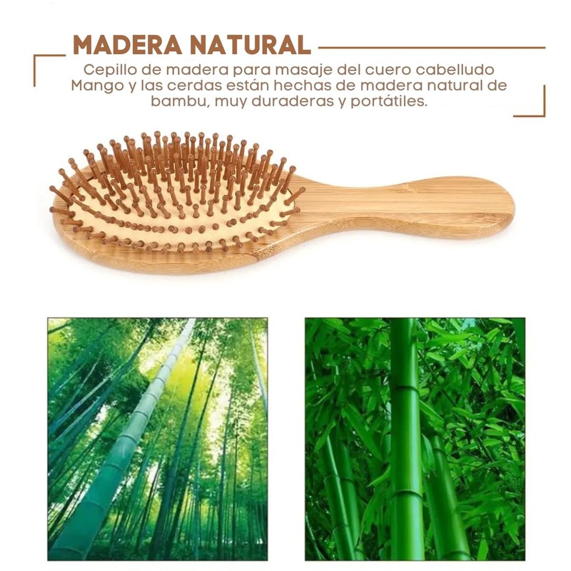 Duo Cepillo Desenrredante Definicion Risos Cabello + Cepillo Bambú 100%