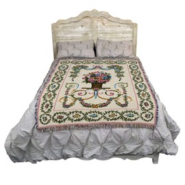 Pure Country Weavers Floral Majesty Blanket - Garden Floral Gift Tapestry Throw Woven from Cotton - Made in The USA (72x54)