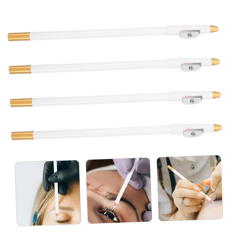 Ipetboom 4pcs Precision Eyebrow Eyeliner Pencils Barber Pencil Set Hairline