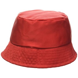 eBuyGB Unisex Kids Red Bucket Hat, Red, Childrens UK