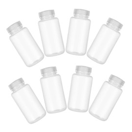ABOOFAN 8Pcs Transparent Leakproof Plastic Reagent Bottles Caps for Lab Use High Temperature Resistant for Experiments and Research Institutions