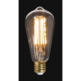 B&P Lamp® Medium Base E26 LED Edison Bulb with Vintage Style Squirrel Cage Filament, ST64 Shape