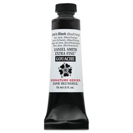 Daniel Smith Extra Fine Gouache - Jane's Black (Blue/Orange), 15 ml