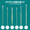 耳かき【厳選の6本入り】 ステンレス製 みみかき 多種類の先端形状（スパイラル型 スプーン型 スプリング型など様々な仕様と形状 ） 水洗い可能 清潔感がある 耳掻き