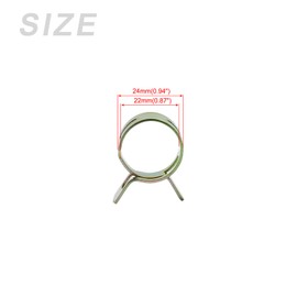 METALLIXITY Spring Hose Clamps (22mm/0.87") 15Pcs, Metal Clip - for Home Garden Tube Pipe Fastening