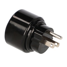 LED Universum LED Universum Reiseadapter f??r Schutzkontakt-/Euro-Stecker (Typ F) auf USA Kanada Japan Mexiko Dom.Rep. Steckdose (Typ B) - schwarz | Reisestecker Steckdosenadapter 1508550