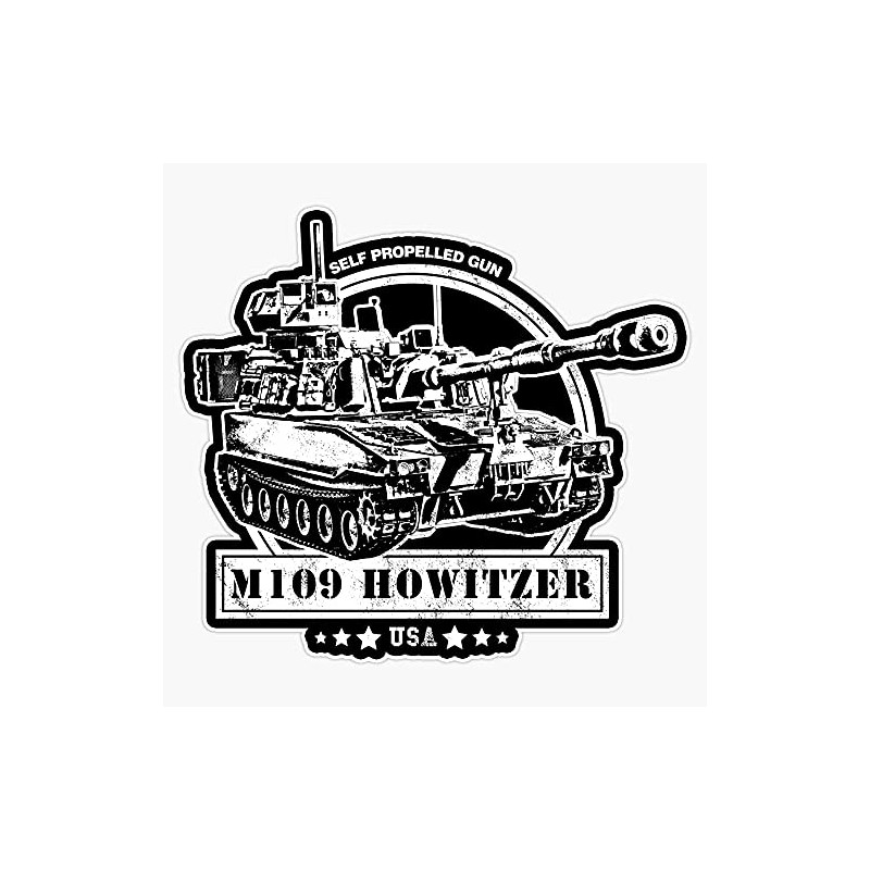 HOF Trading M109 Self Propelled Howitzer Vinyl Sticker Waterproof Decal