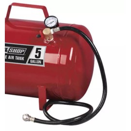 Tool Shop 5 Gallon 125 PSI Portable Jobsite Air Tank Storage Compressor Compact Transport