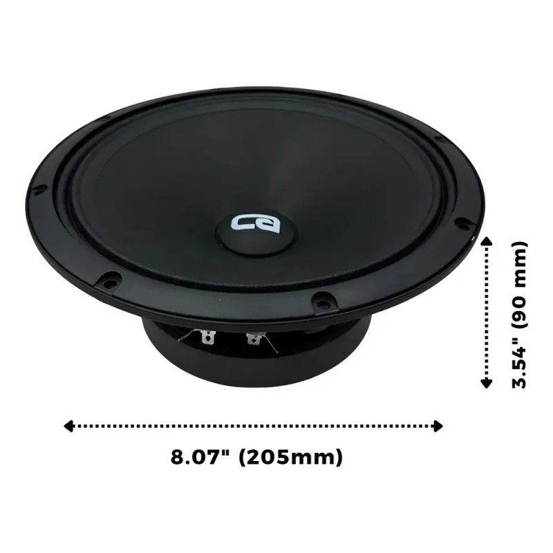 Medio Alto Carbón Audio Pro Ma17580pr 8 Pulgadas 175w Rms