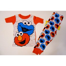 Sesame Street Infant Toddler Boys Pajamas 2pc Set Elmo Cookie 9M 12M 18M 24M NWT - 12 Months