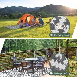 MOKANI Outdoor Rug Waterproof 5' x 8', Outdoor Plastic Straw Rug Clearance Outside Patio Rugs, Reversible Indoor Area Rugs Carpet Mat for Rv, Balcony, Porch, Deck, Camping, Picnic, Backyard