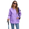 Hount Womens Foldable Hooded Raincoats Lighweight Casual Windbreaker Coats Plus