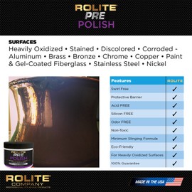 Rolite - RPPMP1#CP Pre Polish & Metal Polish (1lb) for The Ultimate Restorative Shine on All Metal Surfaces Combo Pack