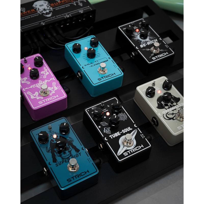 STRICH BE-RICH Tube Overdrive Distortion Pedal for Electric Guitar, Compact