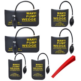 WANYIG Air Wedge, Strength TPU Product, 6-Piece Set, Air Jack, Car Door Lock, Air Inflator, Door Lock Release Assistant, Jack Up, Supports 660.1 lbs (300 kg), Tools, 2 Wedges Included