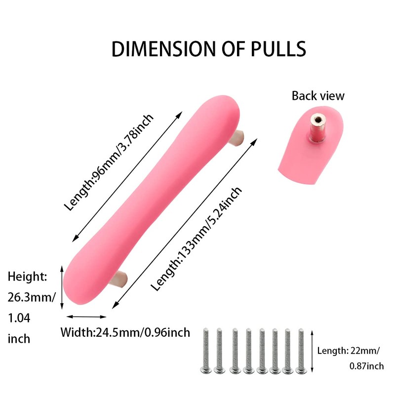 Skyscraper Soft Rubber 96mm Knobs for Kids Girls Boys Cabinet