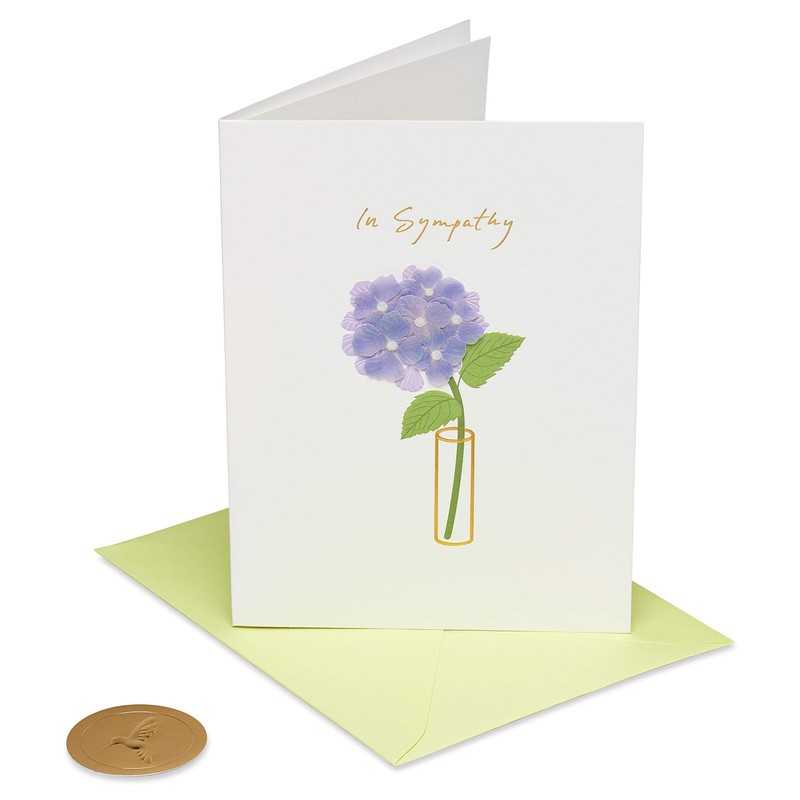 Papyrus Sympathy Card (Floral Vase)