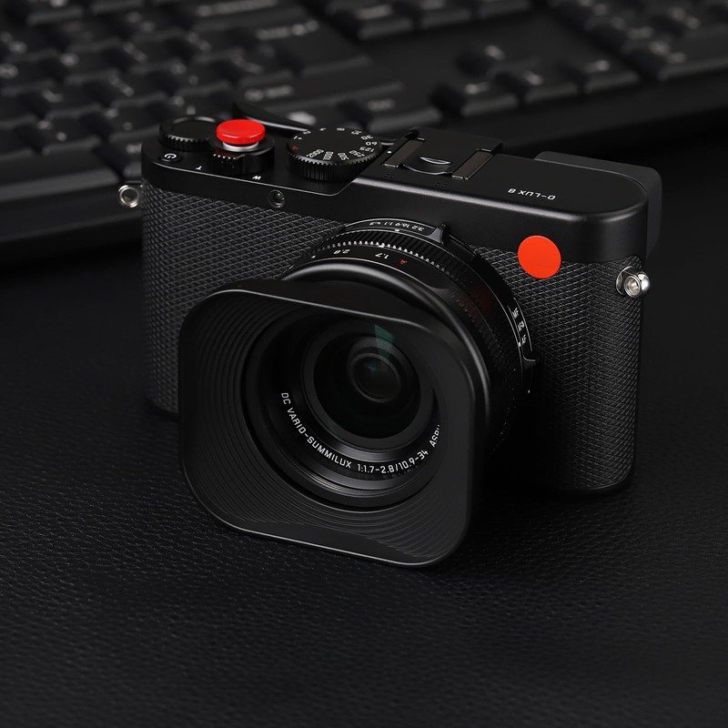 Haoge 43mm Square Metal Lens Hood Shade for Leica D-Lux