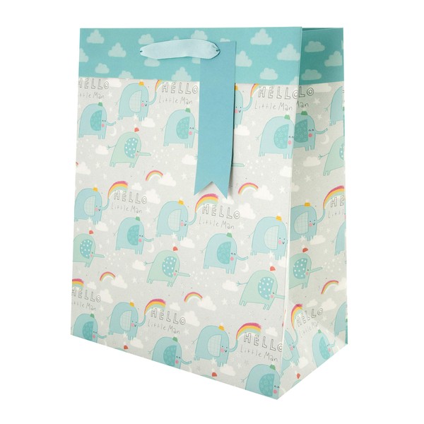 Hallmark New Baby Boy Large Gift Bag - Cute Elephant Design