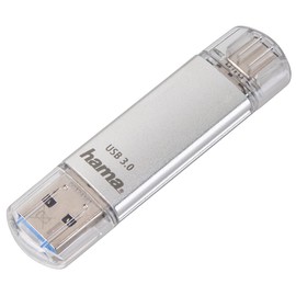 Hama C-Laeta Compact 64GB USB Flash Drive USB 3.1/3.0 Universal 40MB/s Aluminium Memory Stick for Windows/MacBook