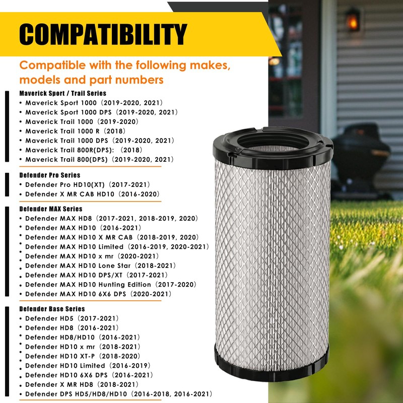 2 Pack 715900394 Air Filter Replacement for Can-Am Defender Traxter
