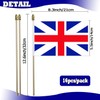16 Pack Small UK United Kingdom Flags on Stick -