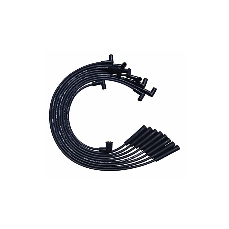 Moroso 51074 Ultra Series Black Spark Plug Wires, Ford 351C/390/429/460,