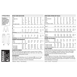 New Look Sewing Pattern N6644 Misses' Cargo Pants and Knit Top, Paper, White, Various, UN6644A