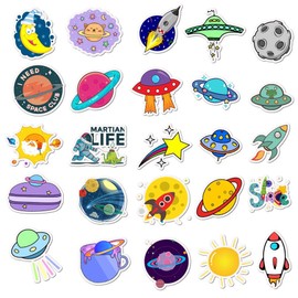 Pack of 50 sticker set, planet stickers, children's stickers for adults, teenagers