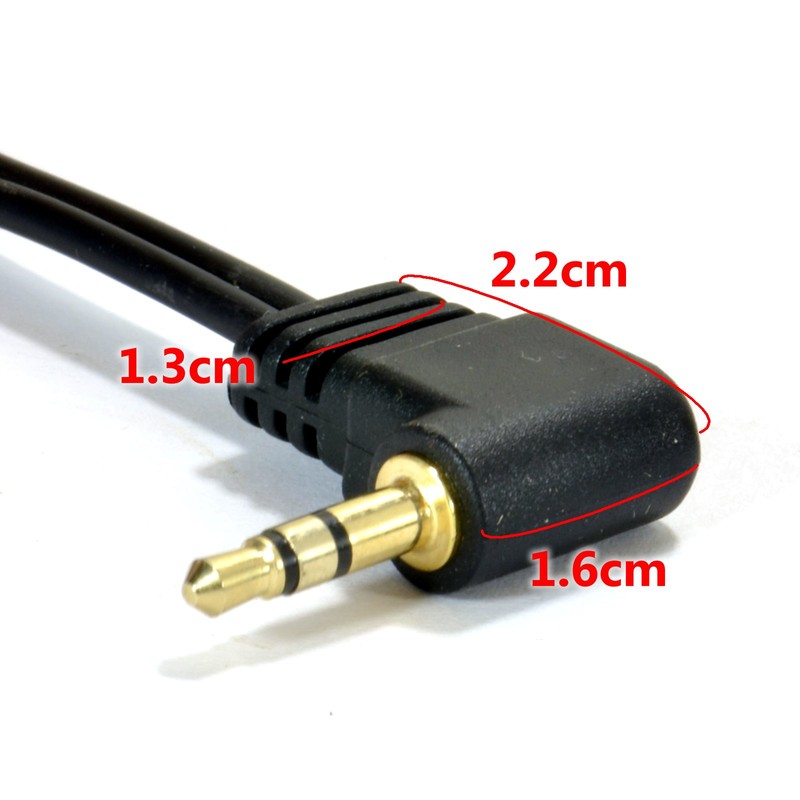 kenable Right Angle 3.5mm Stereo Jack to 2 RCA Phono