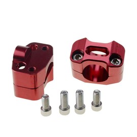 WOOSTAR 7/8" Motorcycle Handlebar Risers with Screws Replacement for Kawasaki Mini Dirt Bike Pit Bike ATV Quad Red