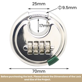 Unity 4 Digit Resettable Combination Disc Padlock 2-3/4" (70mm) with Hardened Steel Shackle, Great for self Storage, Storage Unit, Mobile Storage, Garage, Fence,Trailer Tongue and More (5 Pack)