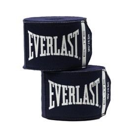Everlast Elite 180” Hand Wraps – Breathable Nylon-Polyester, Hook & Loop Closure, Wrist & Knuckle Protection, Compact Size, Wear Under Boxing or Training Gloves – Great for Combat Sports - Navy