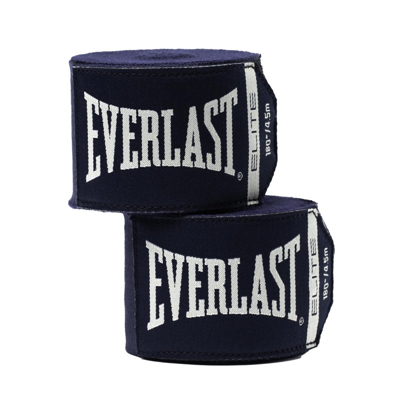 Everlast Elite 180” Hand Wraps – Breathable Nylon-Polyester, Hook &