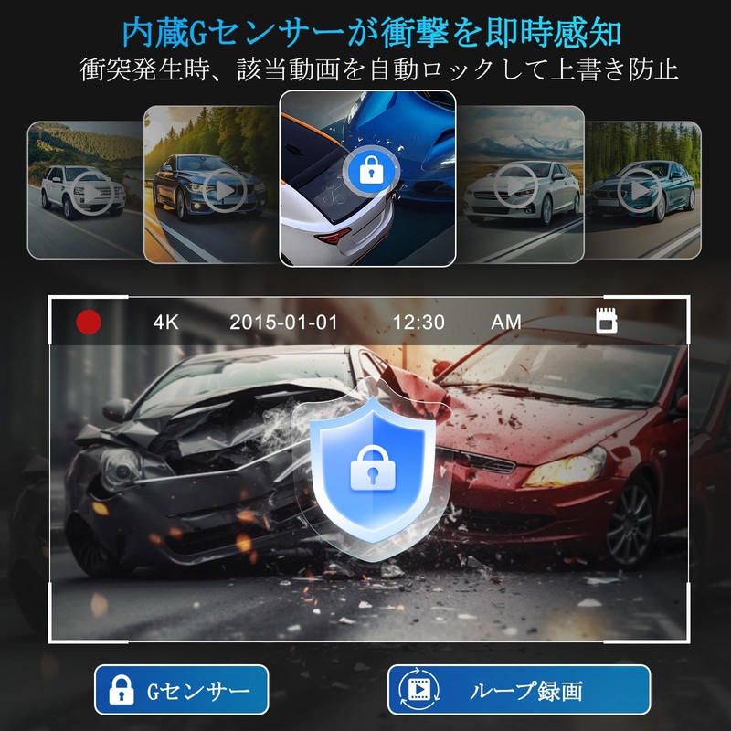 Avutrel Drive Recorder 4K Drive Recorder, Front and Rear ADAS