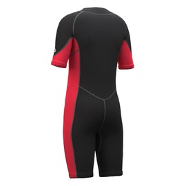 Hevto Kids Wetsuit Shorty Boys Girls Youth 2mm Neoprene Short Wet Suit in Cold Water for Swimming Snorkeling Surfing Diving (K1S-Red, 14 Slim)