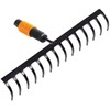 Fiskars Rake with 14 Prongs, Tool Head, Width: 36 cm,