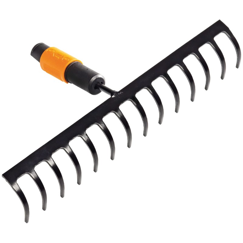 Fiskars Rake with 14 Prongs, Tool Head, Width: 36 cm,