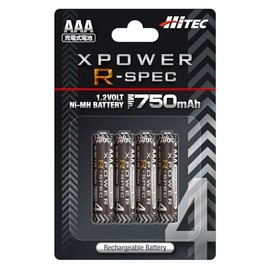 Hi-Tec XPRAAA750 R-SPEC AAA AAA 750 mAh Set of 4 (Japanese Genuine Product) Ni-MH AAA AAA RC Car Electric Drift Minute Transmitter Camera Toy Home Appliances