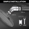 Shower Head Elbow Adapter, All Metal Handheld & Wall-Mounted Shower