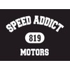 SPEED ADDICT 819 COLLEGE LOGO RINGER T-SHIRT BLACK x GRAY