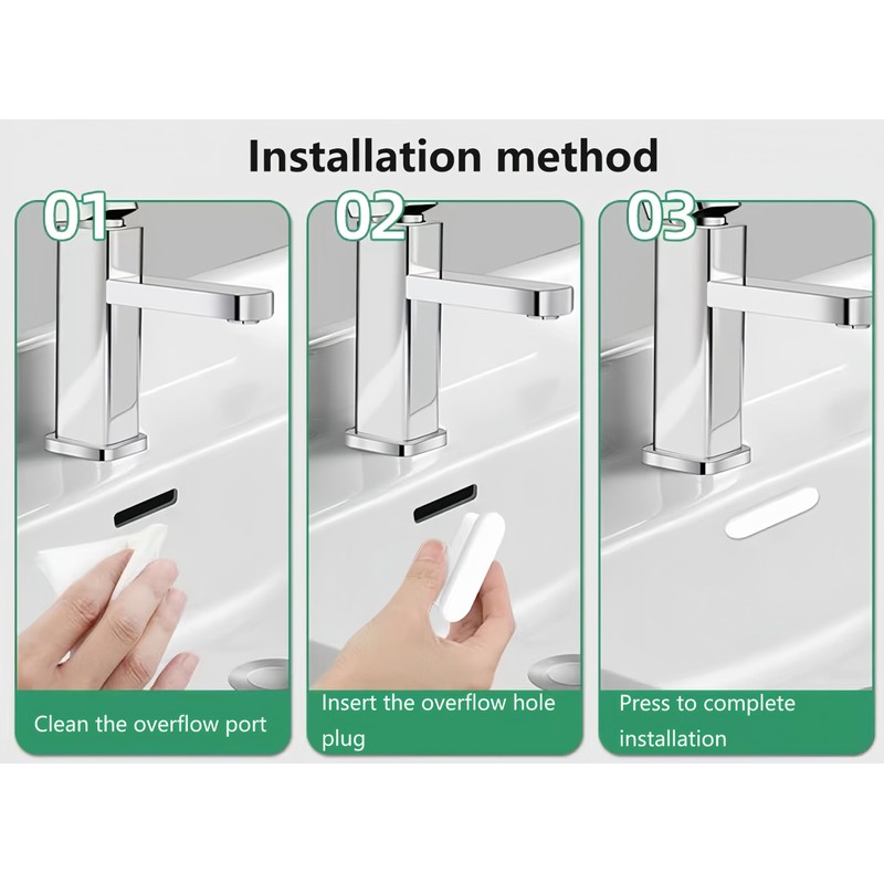4 Pcs Rubber Sink Overflow Cap, Sink Overflow Hole Cover,