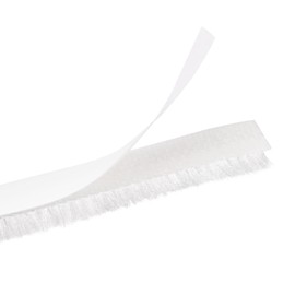 uxcell Weather Stripping Brush, 65ft l x 0.28" W x 0.24" H Self-Adhesive Seal Weatherstrip Sweep Brush White for Door Window